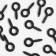 Holder for a screw pendant (set 50 pcs.) 0.8 × 0.3 × 0.1 cm, black color is black