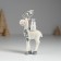 Polystone souvenir "Deer with silver horns, with white gifts on the back" 5.5x2x11.5 cm