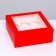 Packaging for 9 cupcakes with a window, red, 25 x 25 x 10 cm