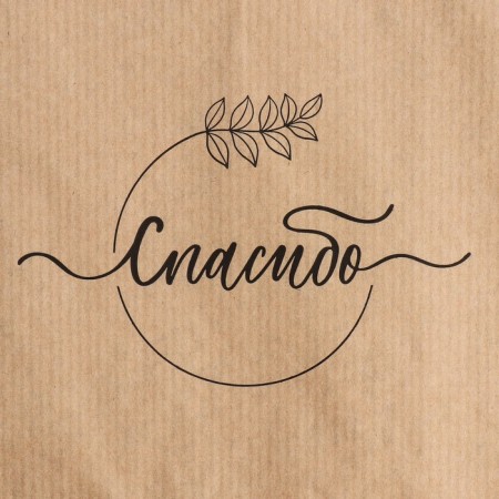 Package package, craft, "thanks" 20x24x6 cm without window-4