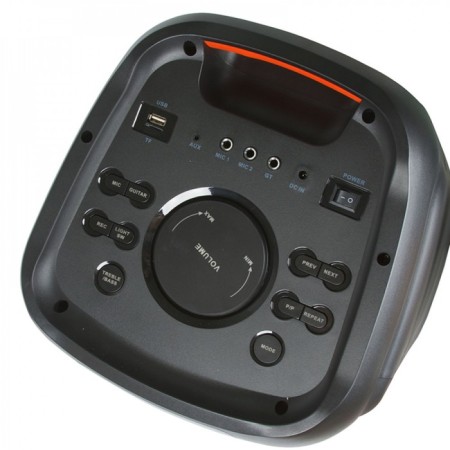 Portable karaoke system Perfeo Power Box 80 Flame II, 80W, FM, USB, BT, 5000 mAh, black-1