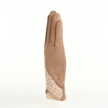 Gloves are female, dimensionless, without insulation, beige color-1