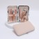 Manicure set, 8 objects, in case, beige/pink gold color