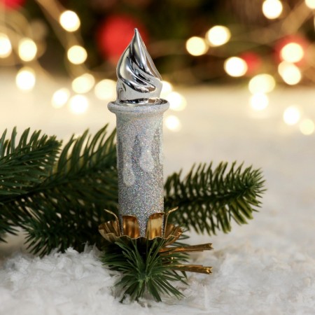 Christmas tree toy "Candle" H-8.7 cm, mix-5