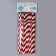 Tubing for a cocktail with corrugation "spiral", in a set 25 pieces, red color