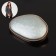 Metal button on the leg, decorative, 30 × 42 mm, silver color