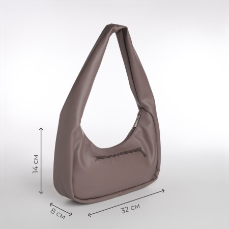 Women's bag Textura, baguette, small size, beige color-1