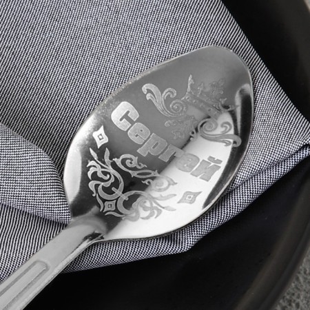 The name spoon is “Sergey”, on the postcard, 3 x 14 cm.-6