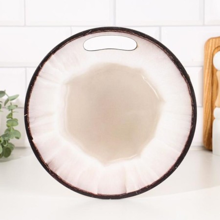 Dressing and serving round kitchen "Coconut in context", 25.5 cm