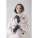 Female gloves, size 8, without insulation, blue color