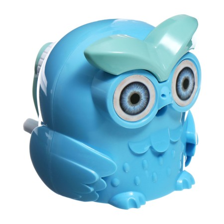 Mechanical sharpener with the container owl blue