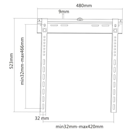 Crocktein for the TV Ultramounts UM816F Black 32 "-55" Max.55kg wall-mounted 107047-4