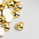 Decor for creativity plastic "heart" gold set 30 pcs 1x1 cm