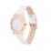 Women's watch, D-3.4 cm, white strap