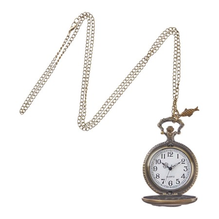 Pocket clock "Fisherman", quartz, d dial - 3.5 cm-1