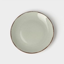Plate Pearl, d = 27 cm, mint color, porcelain