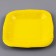 A plate disposable paper square "yellow", square, 16.5x16.5 cm