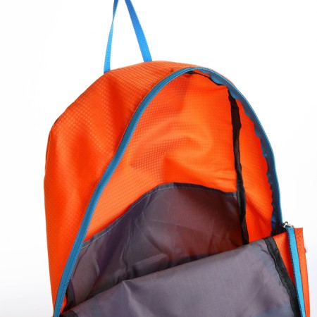 Tourist backpack 25l, folding, waterproof, 4 pockets on a zipper, orange color-4