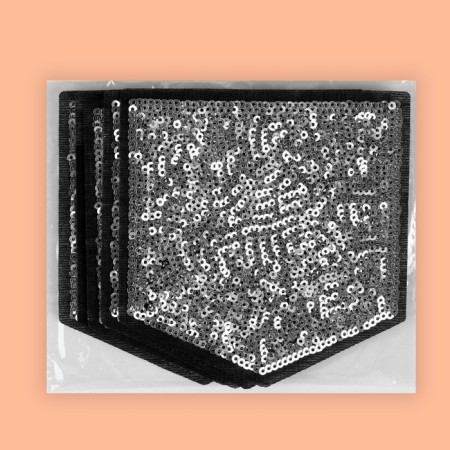 Thermal appliance "Pocket", with sequins, 11 × 10.5 cm, silver color/black-4