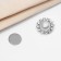 Magnet for the scarf "Pearl flower", white color in silver
