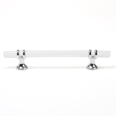 Cappio pk106 bracket handle, m/o 128 mm, d = 12 mm, plastic, transparent/chrome color-1
