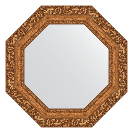 Mirror in the baguette frame, bronze vignette 85 mm, 55.4x55.4 cm