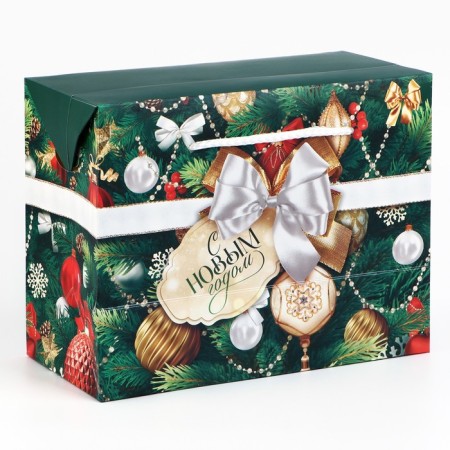 Package - box "New Year's gift", 23 x 18 x 11 cm, New Year-2