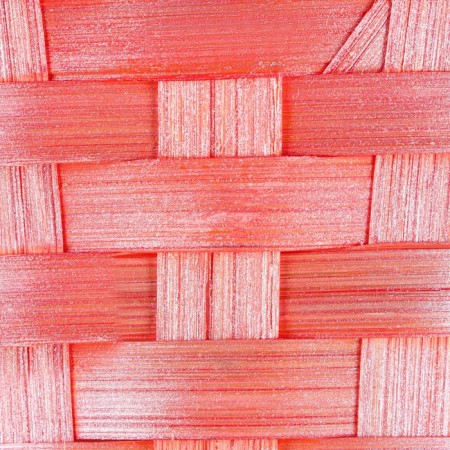 Wicker basket 19x19/32 cm, coral, bamboo-3