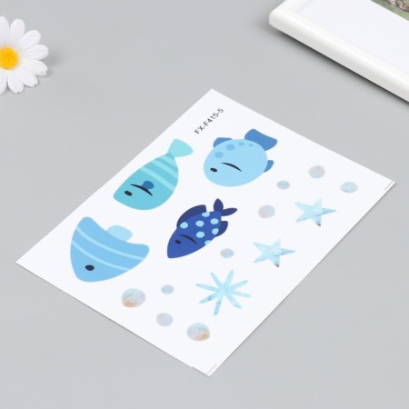 Sticking plastic interior color "fish for" set of 6 sheets15x20 cm-2