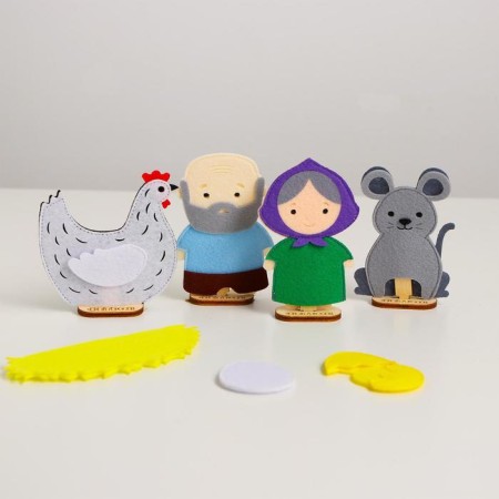 Finger Theater "Ryaba Kurochka", figures 8-10 cm