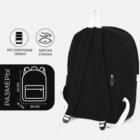 Youth backpack from lightning textiles, 5 pockets, black color-1