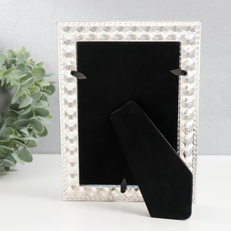 Photo frame metal, glass 10x15 cm "Round Rhiners" 14x19 cm-3