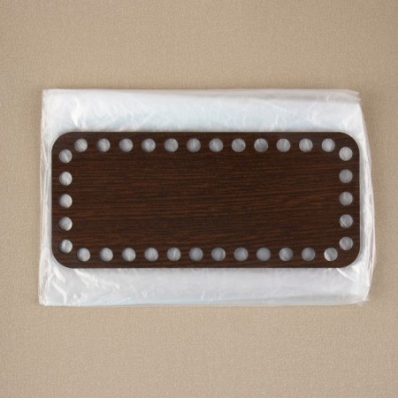 Donce for a bag, rectangular, 18 × 8 cm, brown color-2