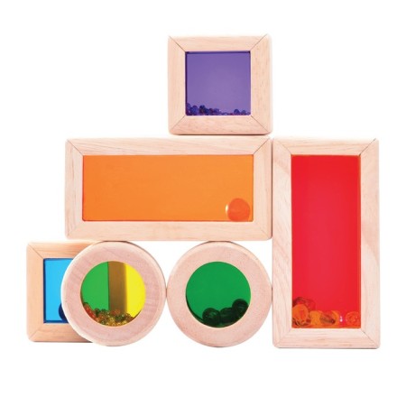 Wooden toy "Rainbow blocks", with a sound effect, in a container-2