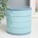 Plastic decoration box, mirror "round. Four levels" Blue 10x10x10 cm