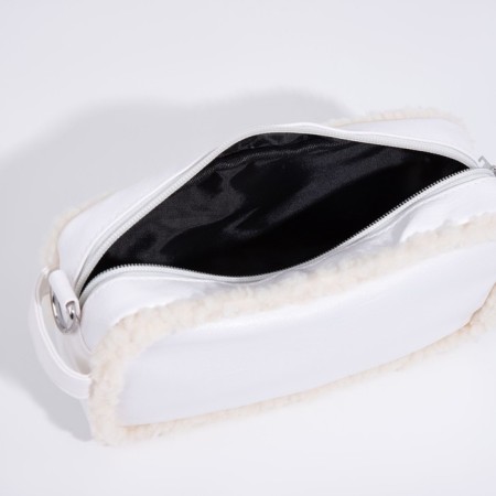 Bag Cross-Bodi with a zipper, white color-5
