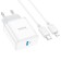 Network charger Hoco C104A, Type-C, 20 W, PD + Qc, Type-C-Lightning, 1 m, white