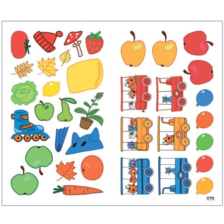 Colors. Three cats. Learning with kittens. With stickers-4