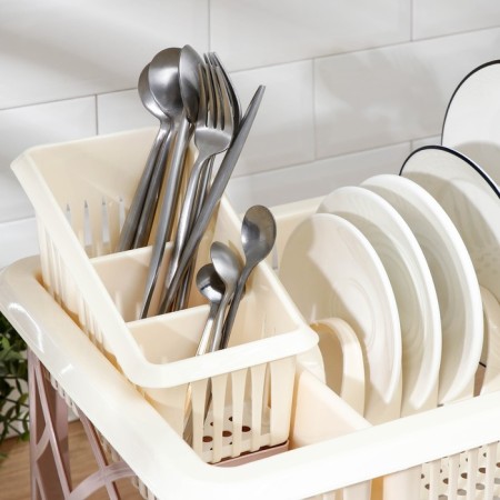 2-tier dishes dryer, with dryer dryer, champagne color-2