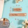 Tag with the "Hand Made" button, 8 × 1.5 cm, 10 pcs, beige color