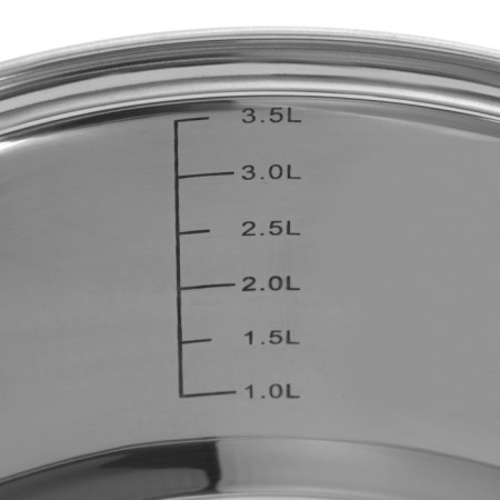 A set of stainless steel pots “Grette”, 3 subjects: 2.3 l, 3.2 l, 4.2 l, covers-13