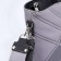 Bag "Golden Rain" with a zipper, 2 outer pockets, a long belt, color gray color