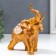 Polystone souvenir "African elephant with a flower on a blanket" under bronze 17x8.5x17 cm