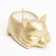 Candle "Corgi" in a candlestick of gypsum, 8.5x13x7cm, gold