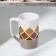Ceramic mug "Rhombus", 500 ml, white color