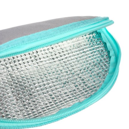 Thermos for a bottle m & b on a zipper color is gray/turquoise-5