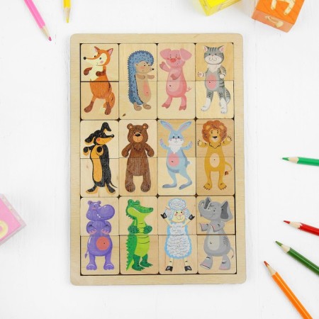 Game developing wooden "zoo"