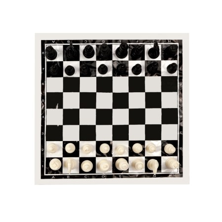 Chess 22 x 22 cm, King H-4.4 cm, d-1.8 cm, plastic figures-1