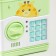 Pig a piggy bank Plastic "safe. Girafic" code castle, sound aa green 13x12x19 cm