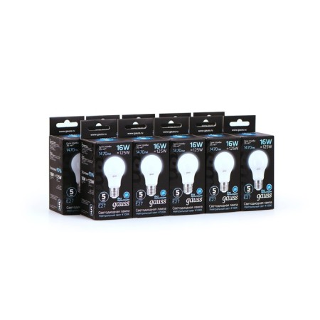 LED LED BLACK 16W A60 4100K Neutr. Bel. E27 1520lm Gauss 102502216-6